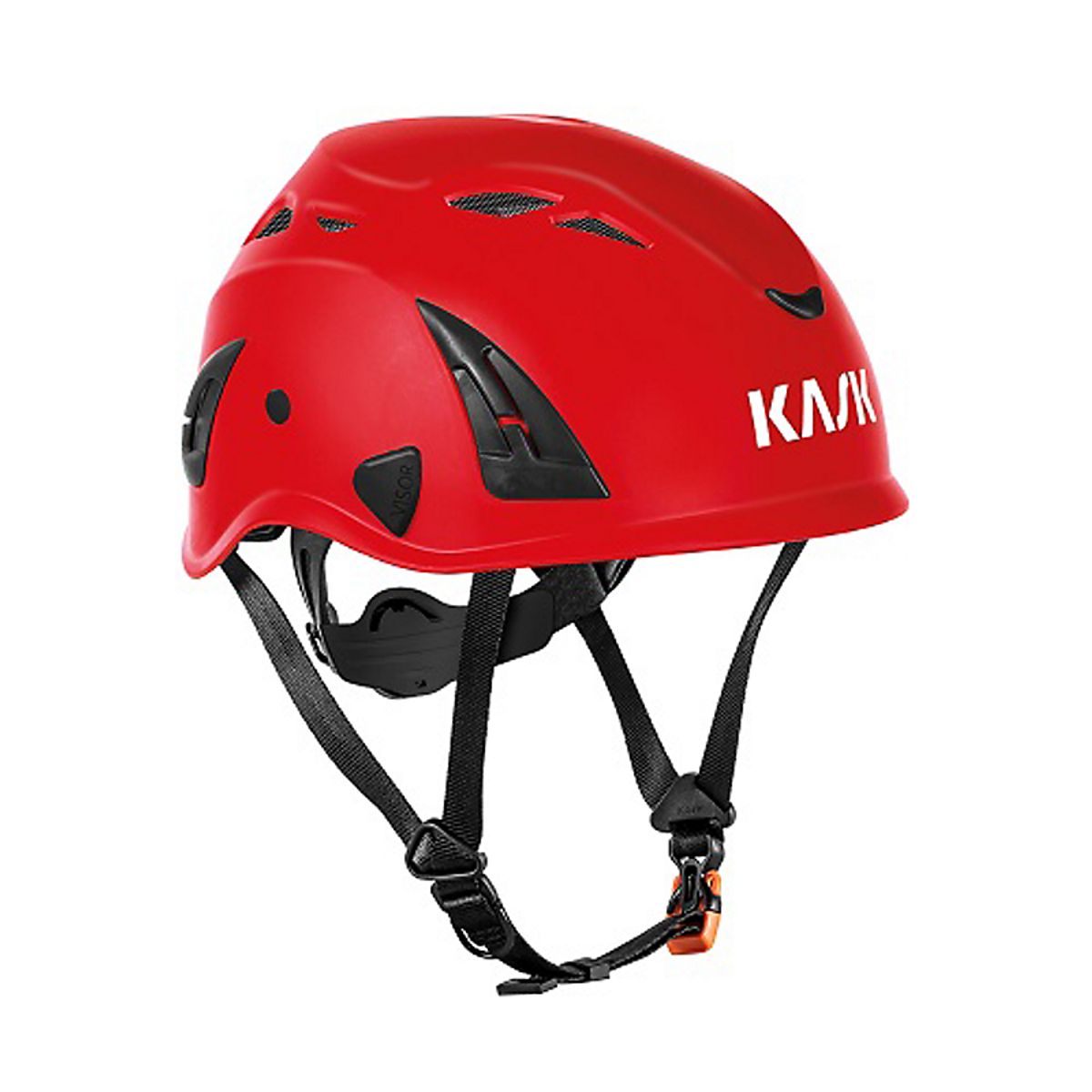 KASK sikkerhedshjelm rød Superplasma AQ, m/ventilation & hagerem, EN 397