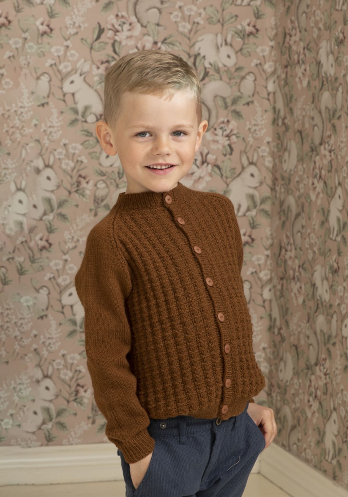 "Kaspian" Jakke - Viking Design 2225-9 Kit - 2 - 12 år - Viking Trend merino petite, fra Viking