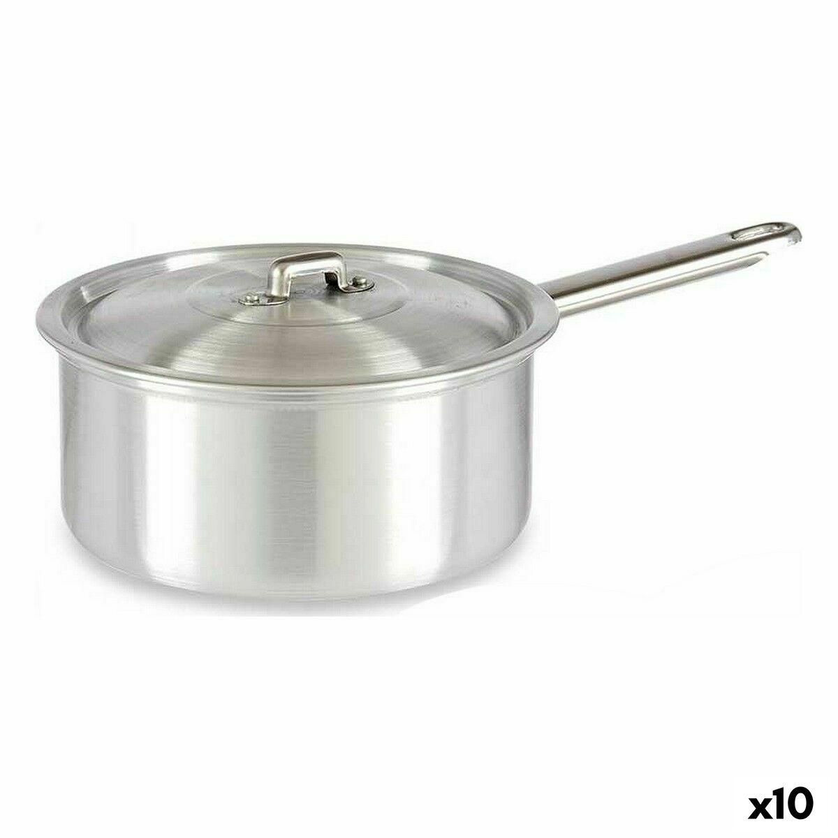 Kasserolle med låg Sølvfarvet Aluminium 2 L 20 x 12 x 35,5 cm (10 enheder)