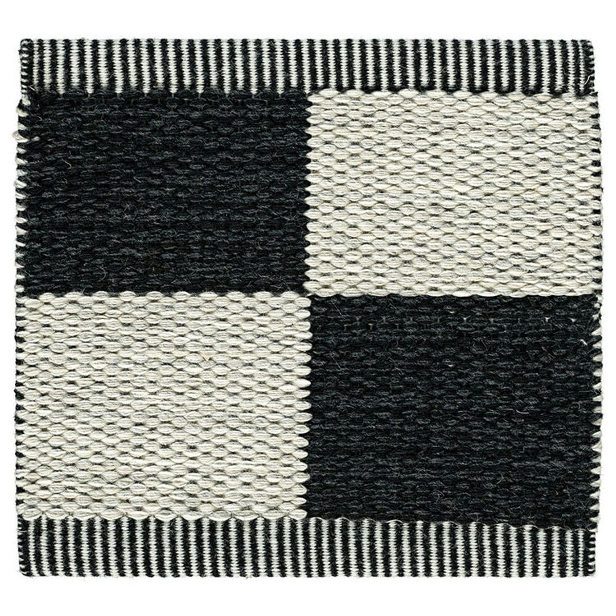 Kasthall Checkerboard Icon Tæppe - Midnight Black 554 165x240