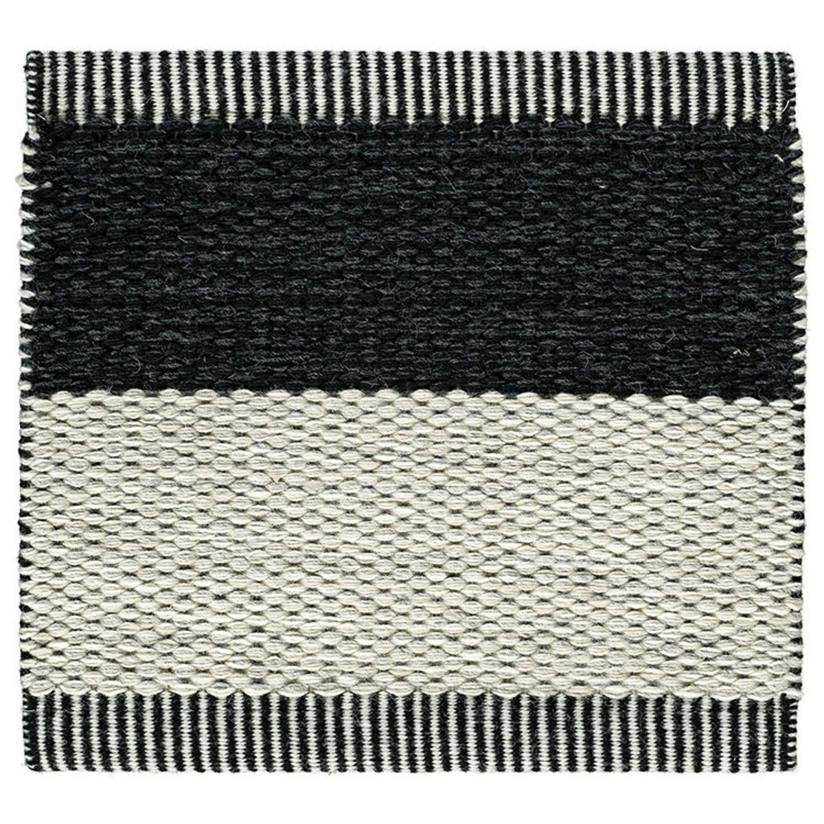 Kasthall Wide Stripe Icon Tæppe - Midnight Black 554 160x240