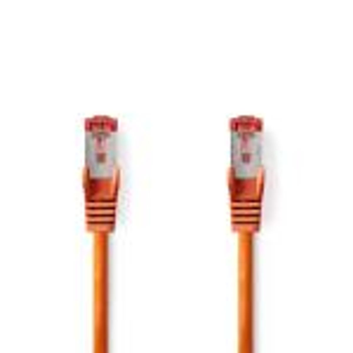 Kat 6 kabel | RJ45 (8P8C) Hanstik | RJ45 (8P8C) Hanstik | S/FTP | 5.00 m | Runde | PVC LSZH | Orange | Plastikpose