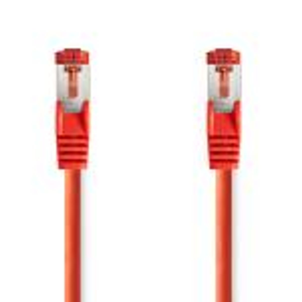 Kat 6 kabel | RJ45 (8P8C) Hanstik | RJ45 (8P8C) Hanstik | S/FTP | 5.00 m | Runde | PVC LSZH | Rød | Plastikpose