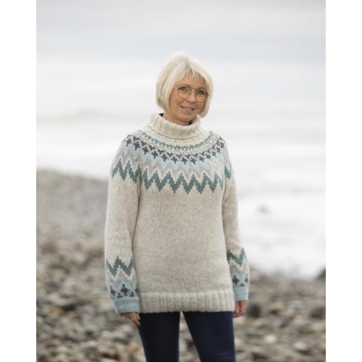 "Kathrine" Genser - Viking Design 2035-1C Kit - XS-XXL - Viking Alpaca Bris, fra Viking