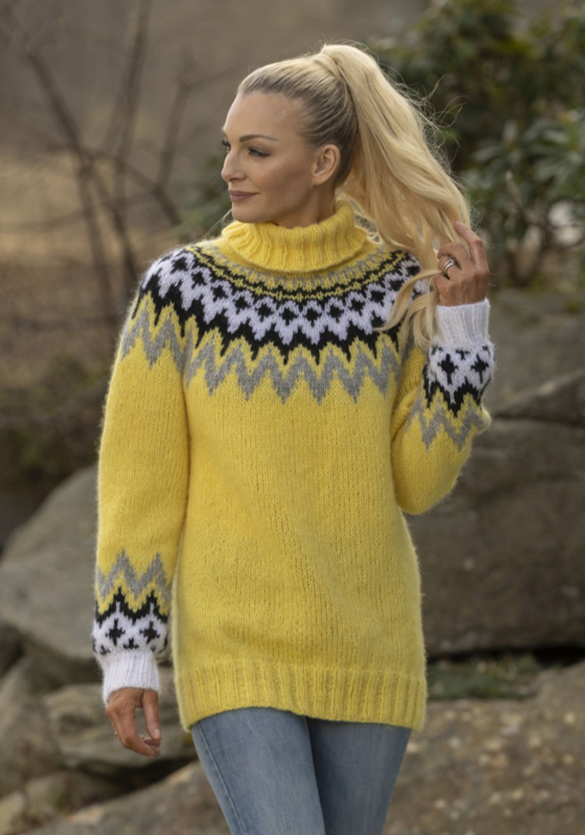 "Kathrine" Påske-Genser - Viking Design 2400-2 Kit - XS-XXL - Viking Alpaca Bris, fra Viking