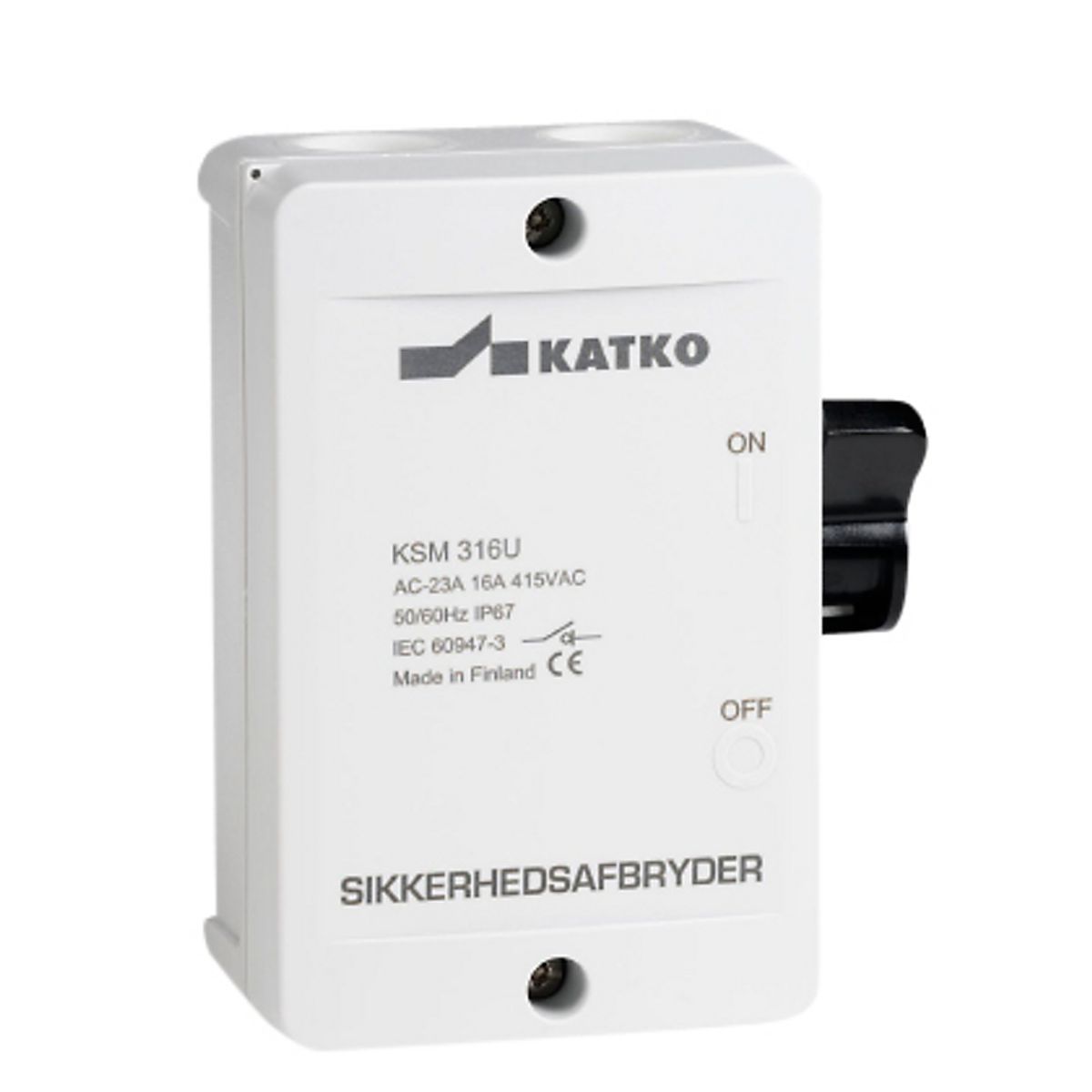 Katko Sikkerhedsafbryder 4P 25A IP64 KSM425U med 4x20mm membraner