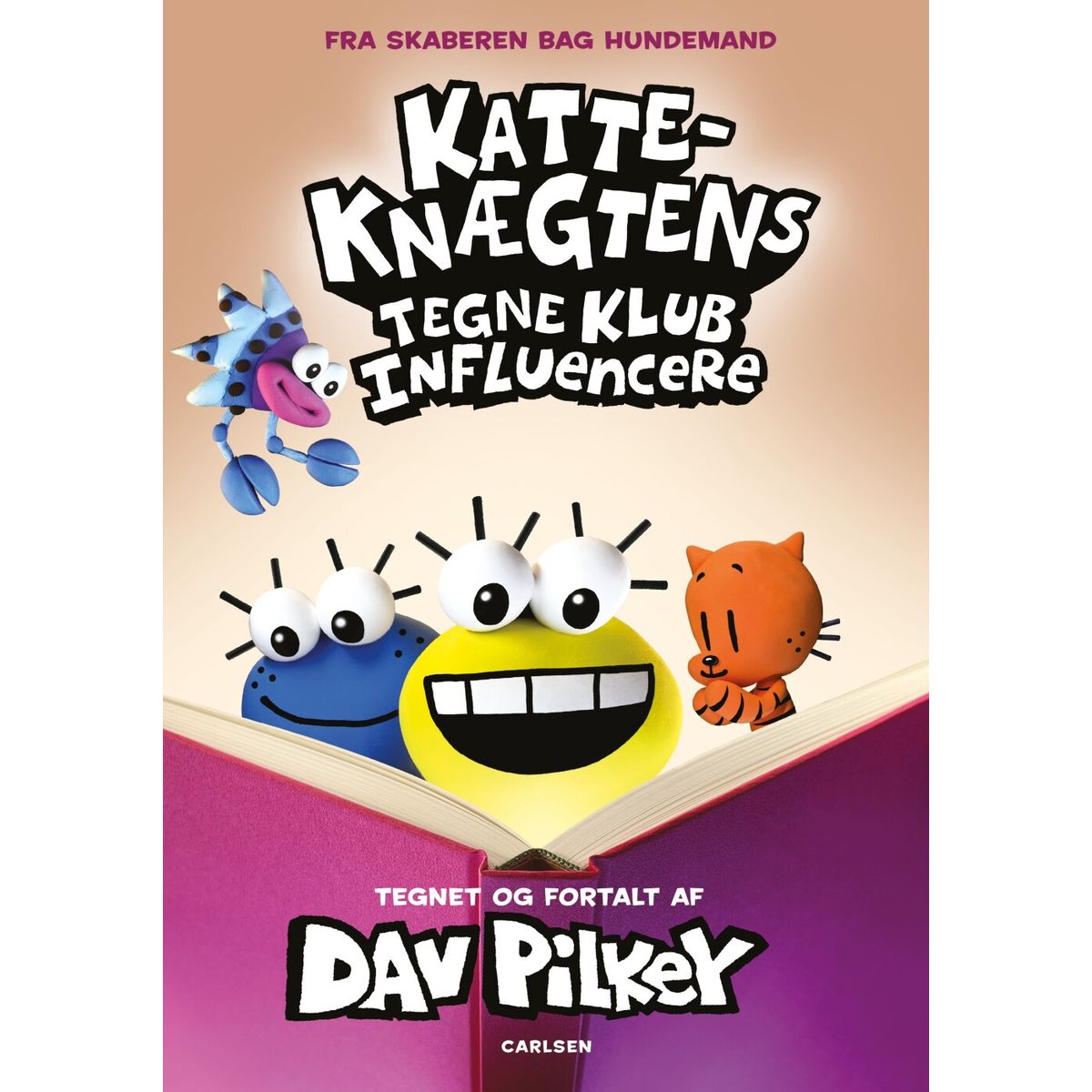 Katte-knægtens Tegneklub 5 - Influencere - Dav Pilkey - Bog