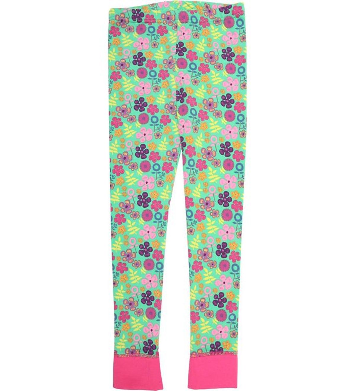 Katvig Leggings - Grøn m. Blomster