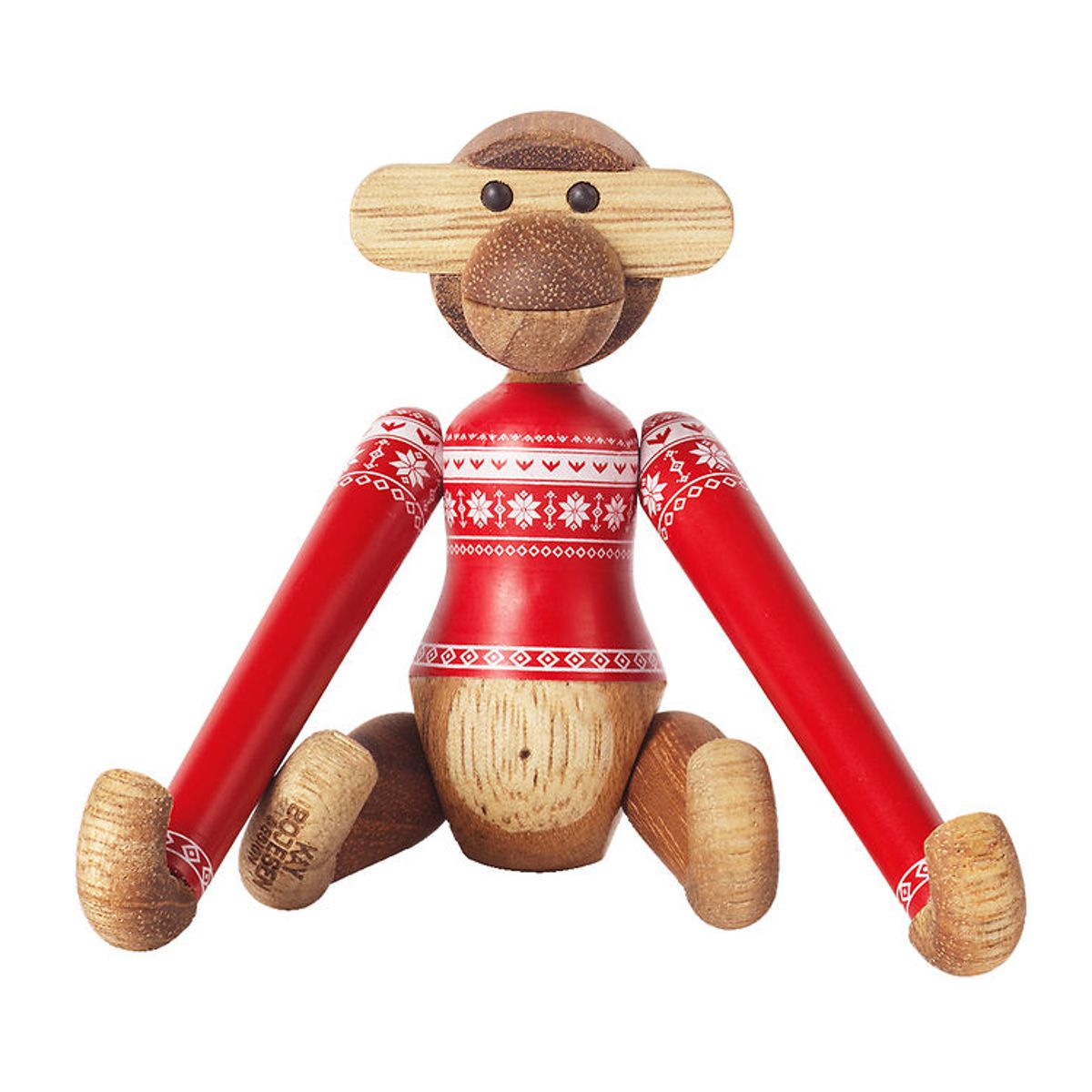 Kay Bojsen Træfigur - Abe - Julesweater 2024 - Mini -Teak/Limba