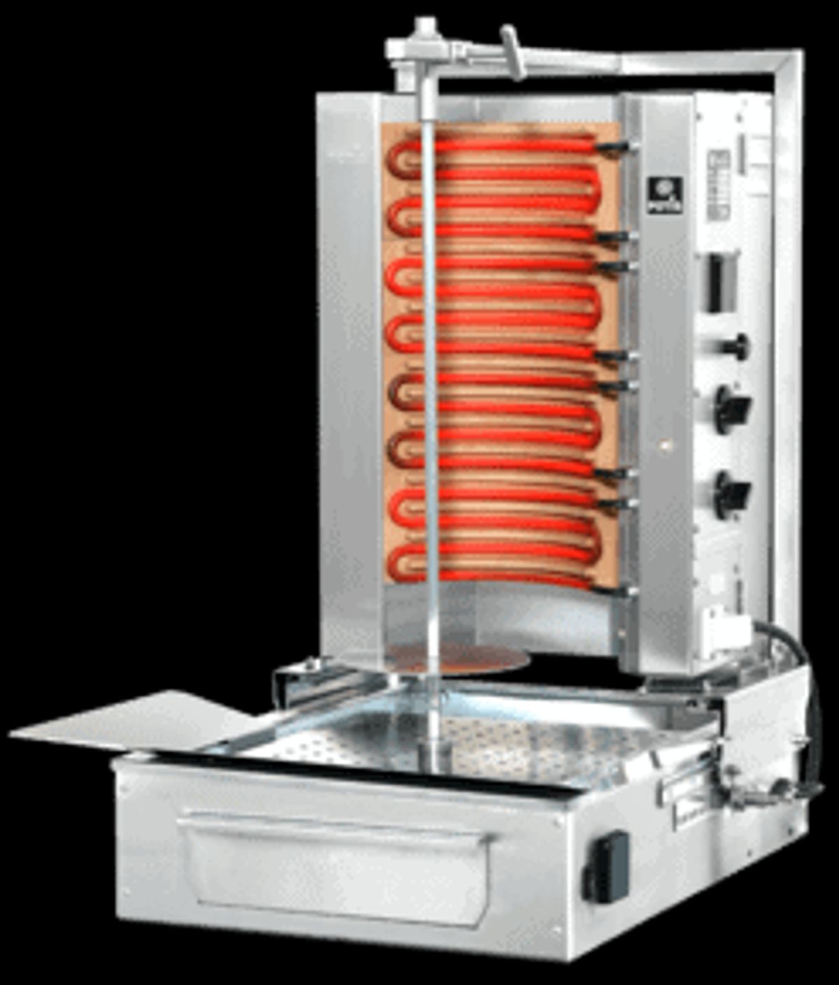 Kebabgrill m. bund motor - EL - 30 kg