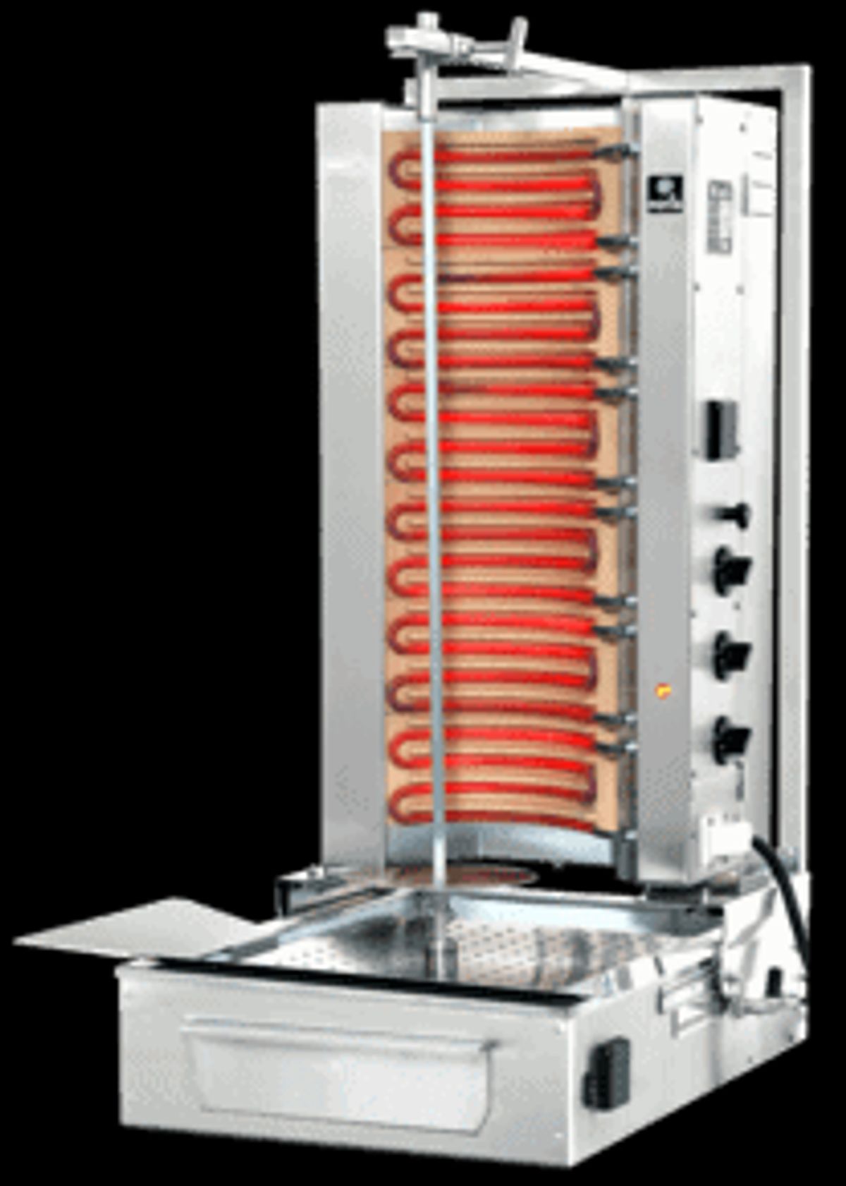 Kebabgrill m. bund motor - EL - 50 kg