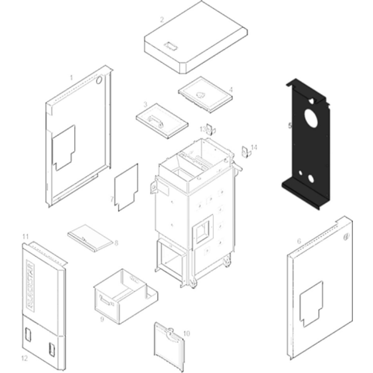 Kedel bagplade BS1016