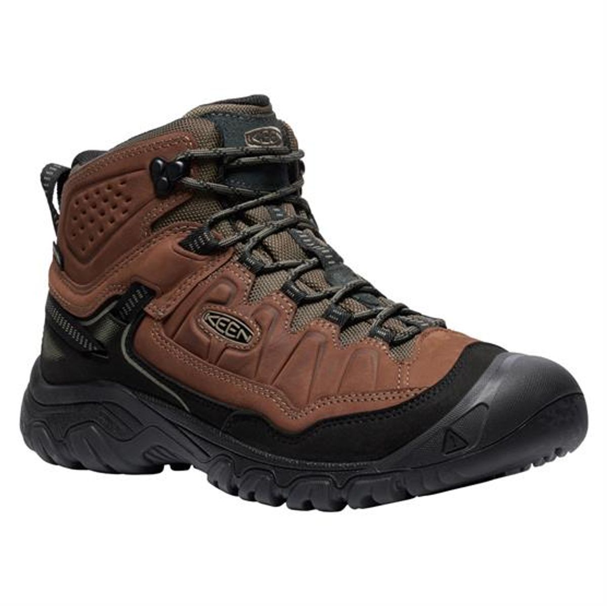 Keen Mens Targhee IV Mid WP Wide, Bison / Black