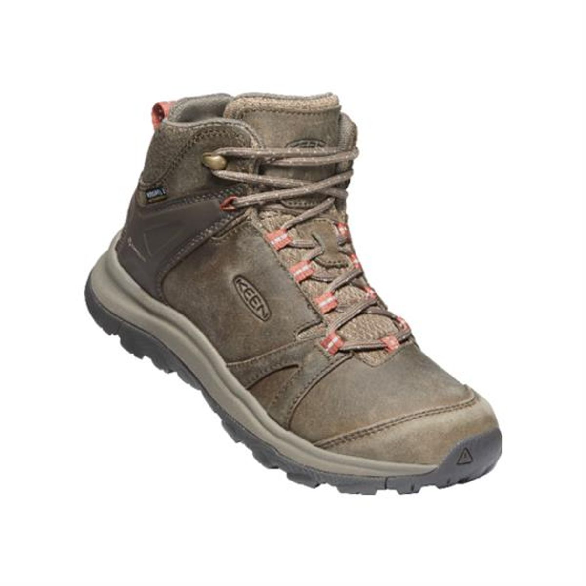 Keen Womens Terradora II Leather Mid WP, Brindle / Redwood