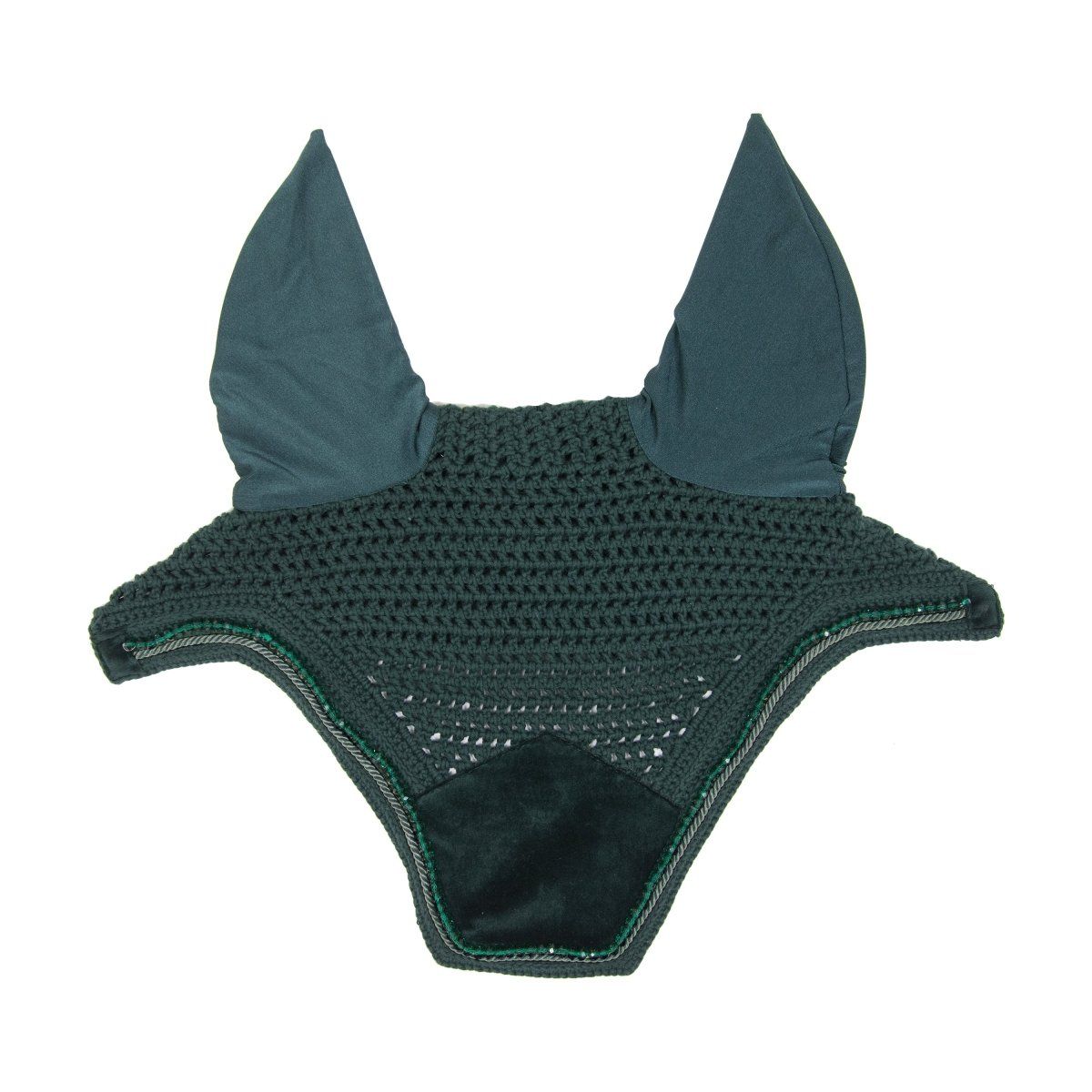 Kentucky Horsewear Wellington Velvet Pearls Hut - Pine Green