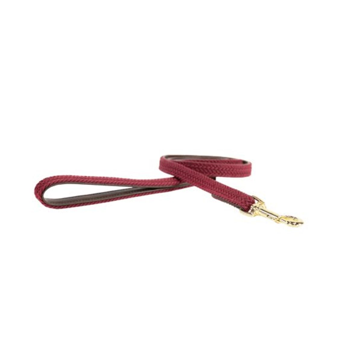 Kentucky Plaited Nylon Dog Lead - Bordeaux