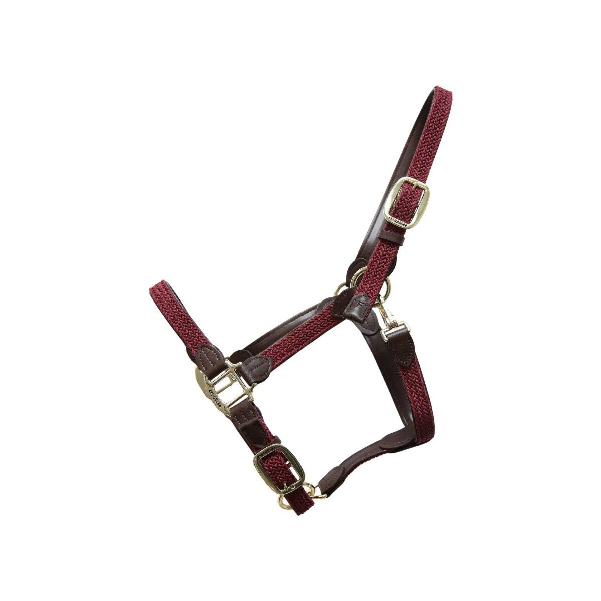 Kentucky Plaited Nylon Halter - Bordeaux