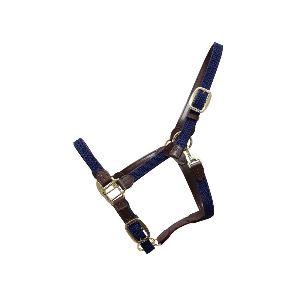 Kentucky Plaited Nylon Halter - Navy