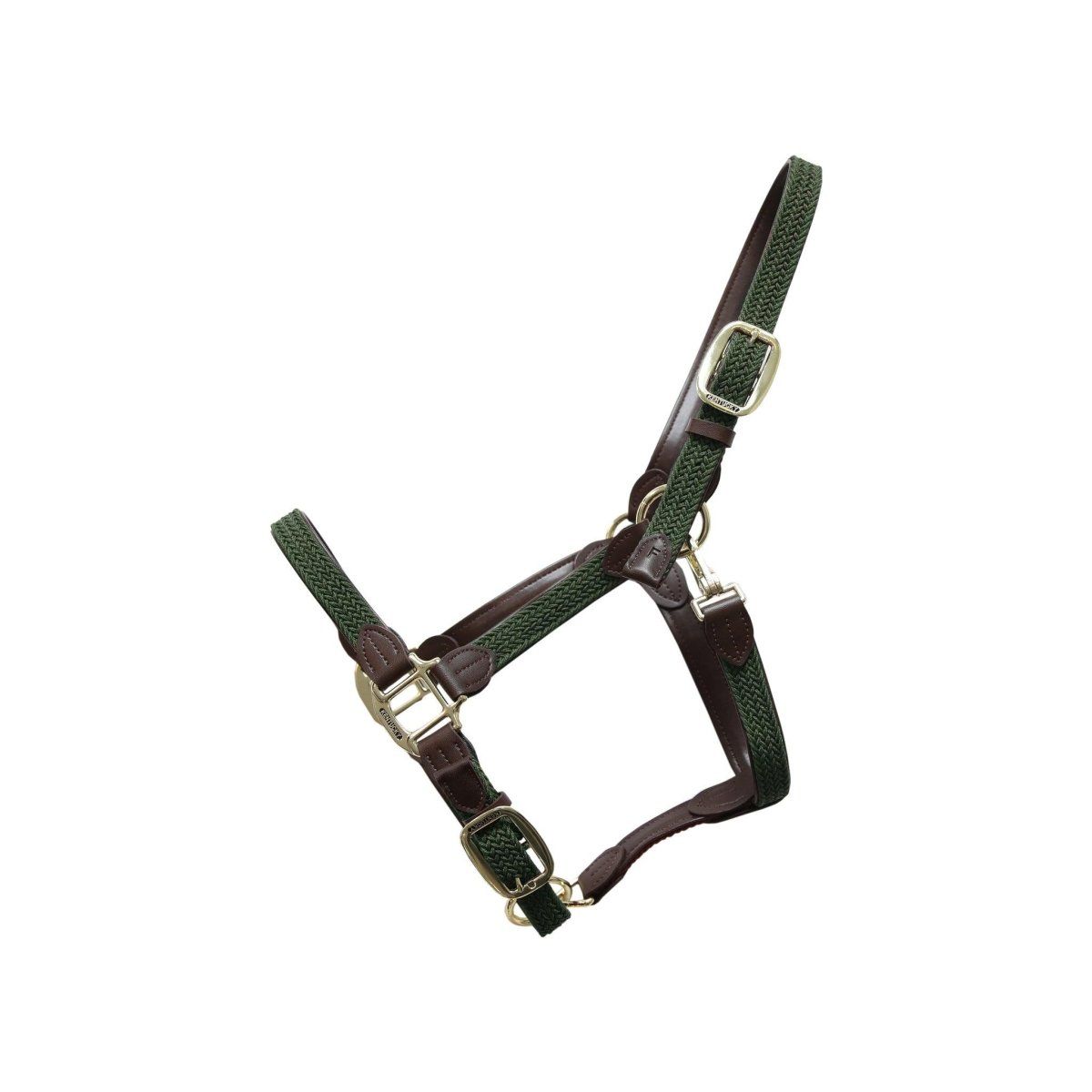 Kentucky Plaited Nylon Halter - Olivengrøn