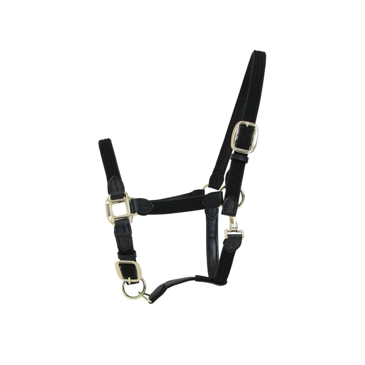 Kentucky Plaited Nylon Halter - Sort