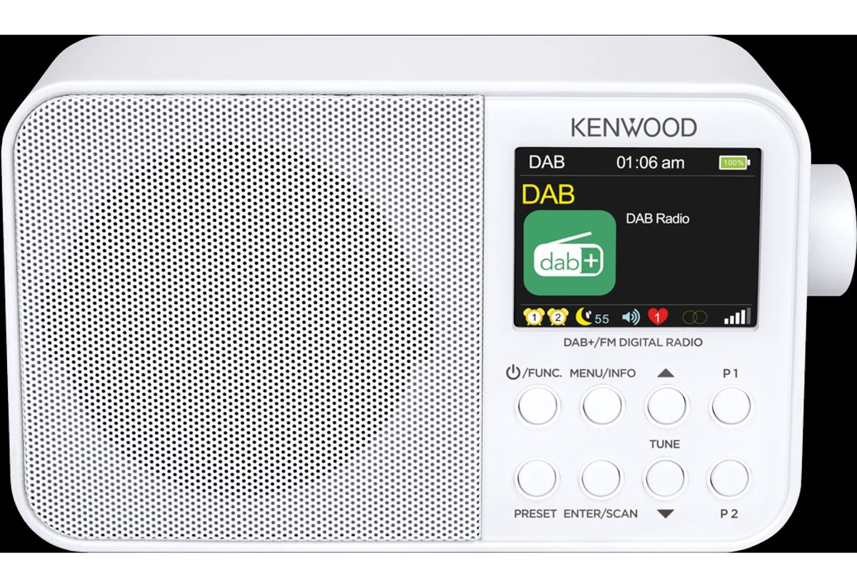 Kenwood CRM30DABW DAB+ Radio (Hvid)