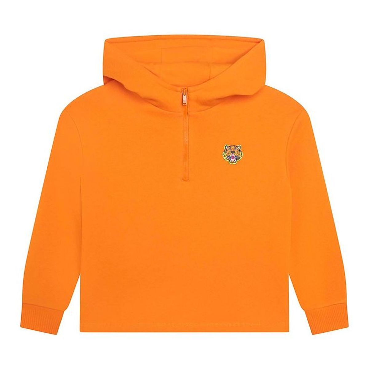 Kenzo Hættetrøje m. Lynlås - Orange m. Logo