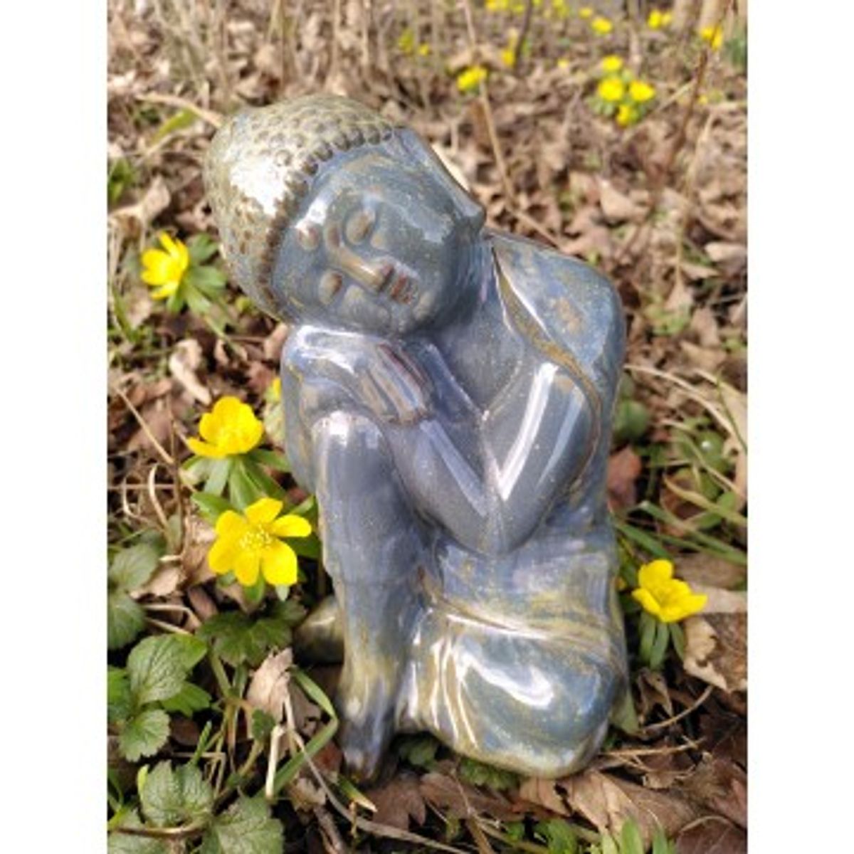 Keramik Siddende Buddha - Buddha statuer generelt - GodKarmaShop