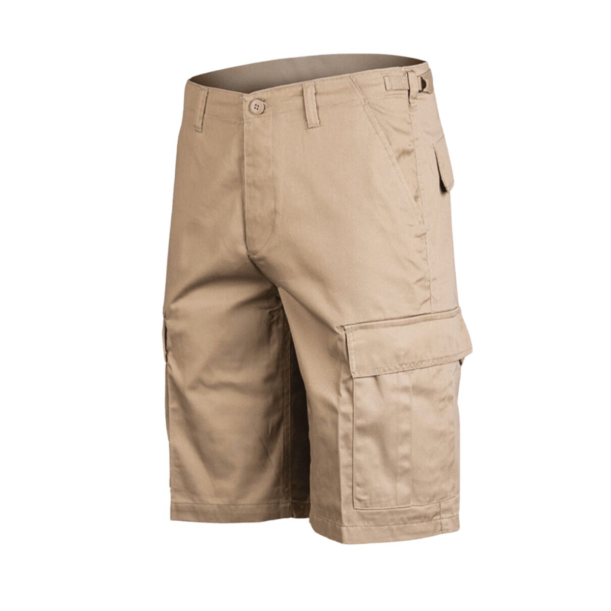 Khaki Cargo shorts med store lommer - Mil-Tec - M - Khaki