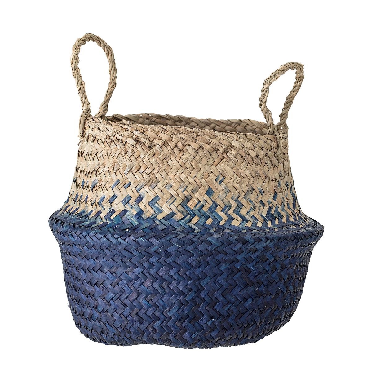 Kiafillippa Kurv, Blå, Søgræs - D30xH23 cm - Blue / D30xH23 cm / Seagrass