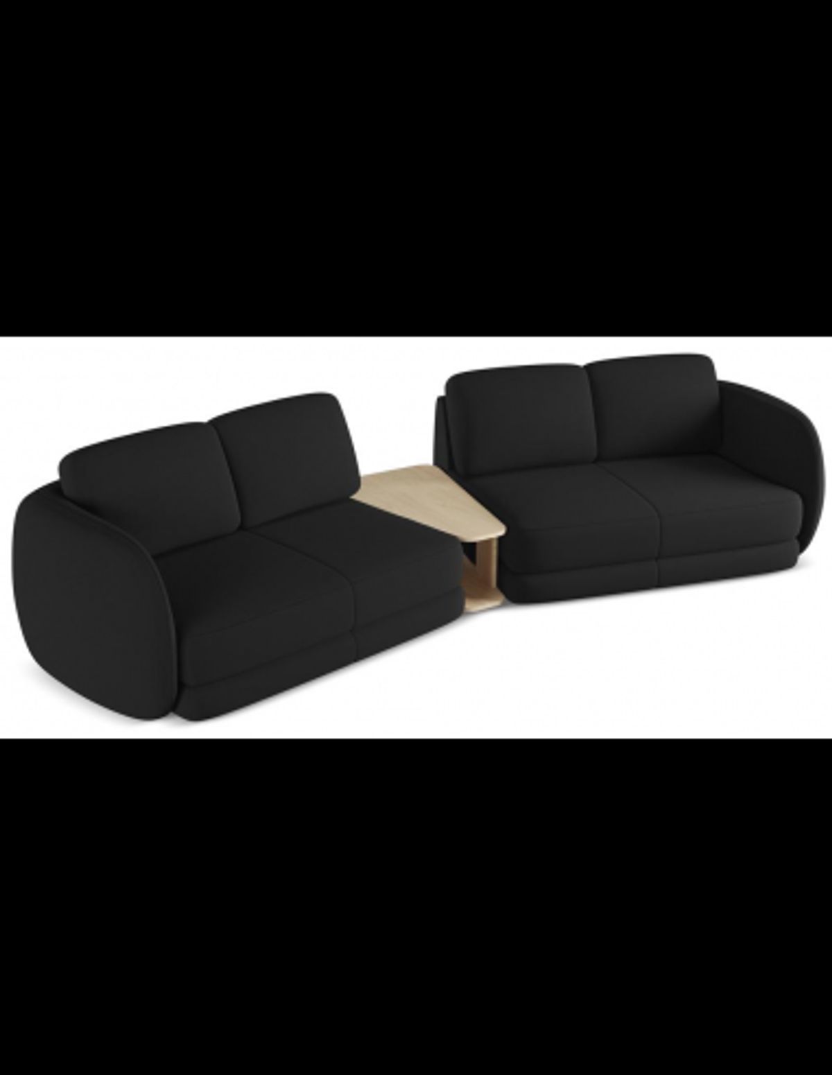 Kiana 4-personers modulsofa i bouclé B310 cm - Antracit