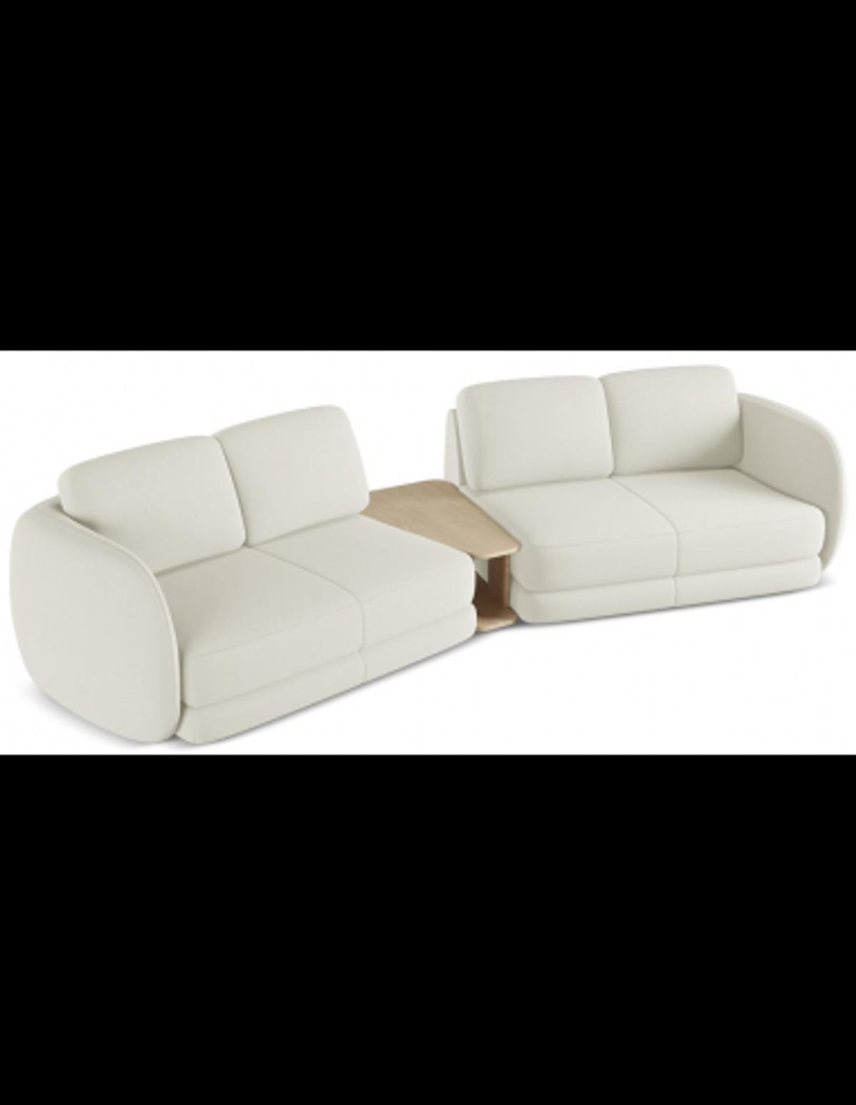 Kiana 4-personers modulsofa i bouclé B310 cm - Ecru