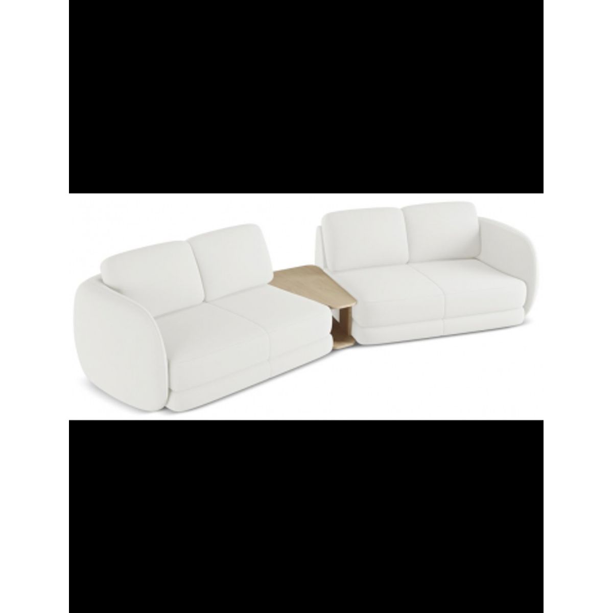 Kiana 4-personers modulsofa i bouclé B310 cm - Hvid