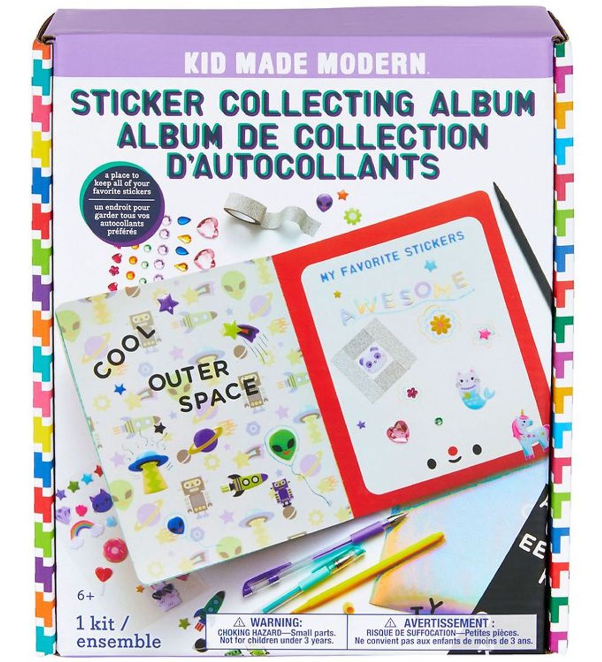 Kid Made Modern Kreativt Sæt - Sticker Collecting Album