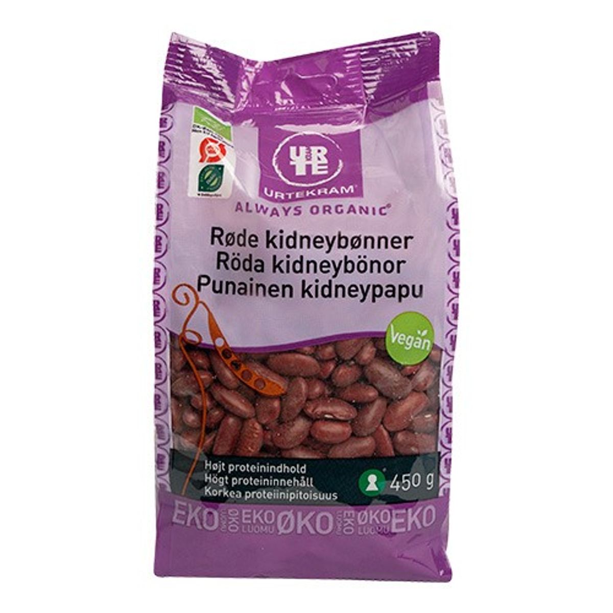 Kidneybønner røde Økologisk - 350 gram - Urtekram