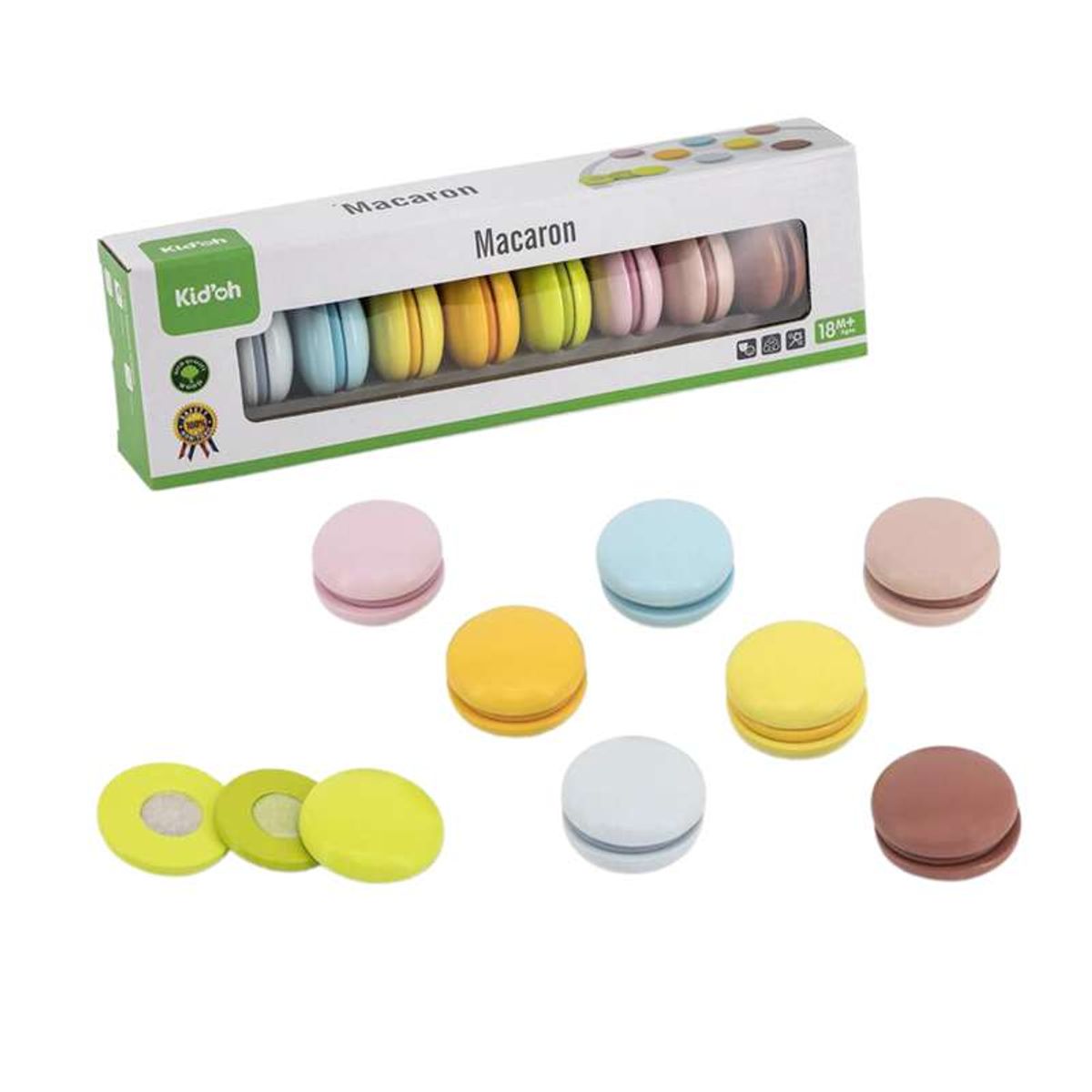 Kid'oh Legemad - Macarons - 8 stk. (Træ)