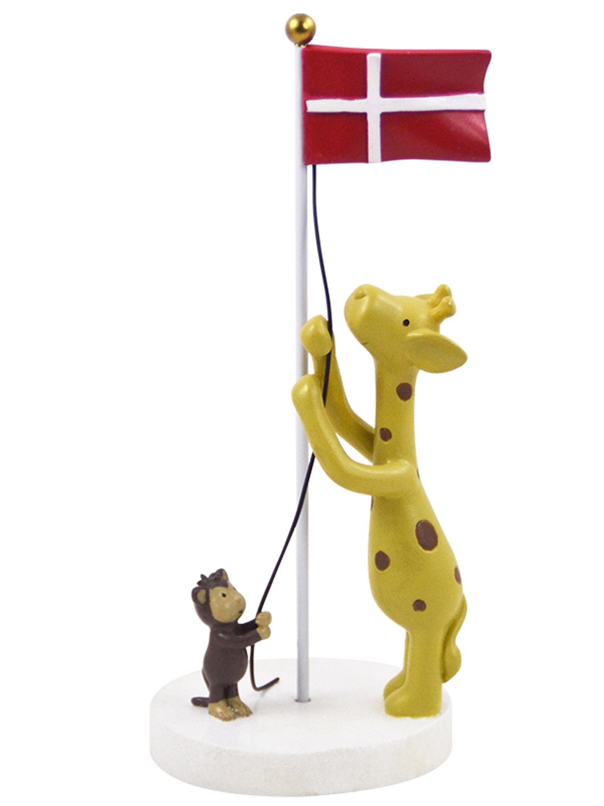 Kids by Friis - Bordpynt, giraf og abe med flag