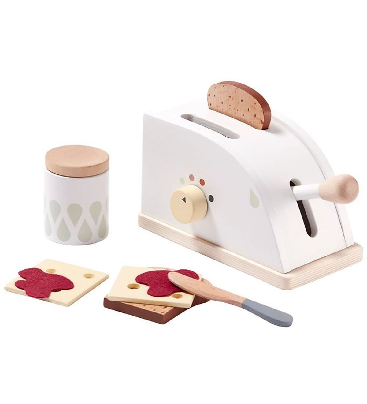 Kids Concept Toaster m. Tilbehør - Træ - Hvid