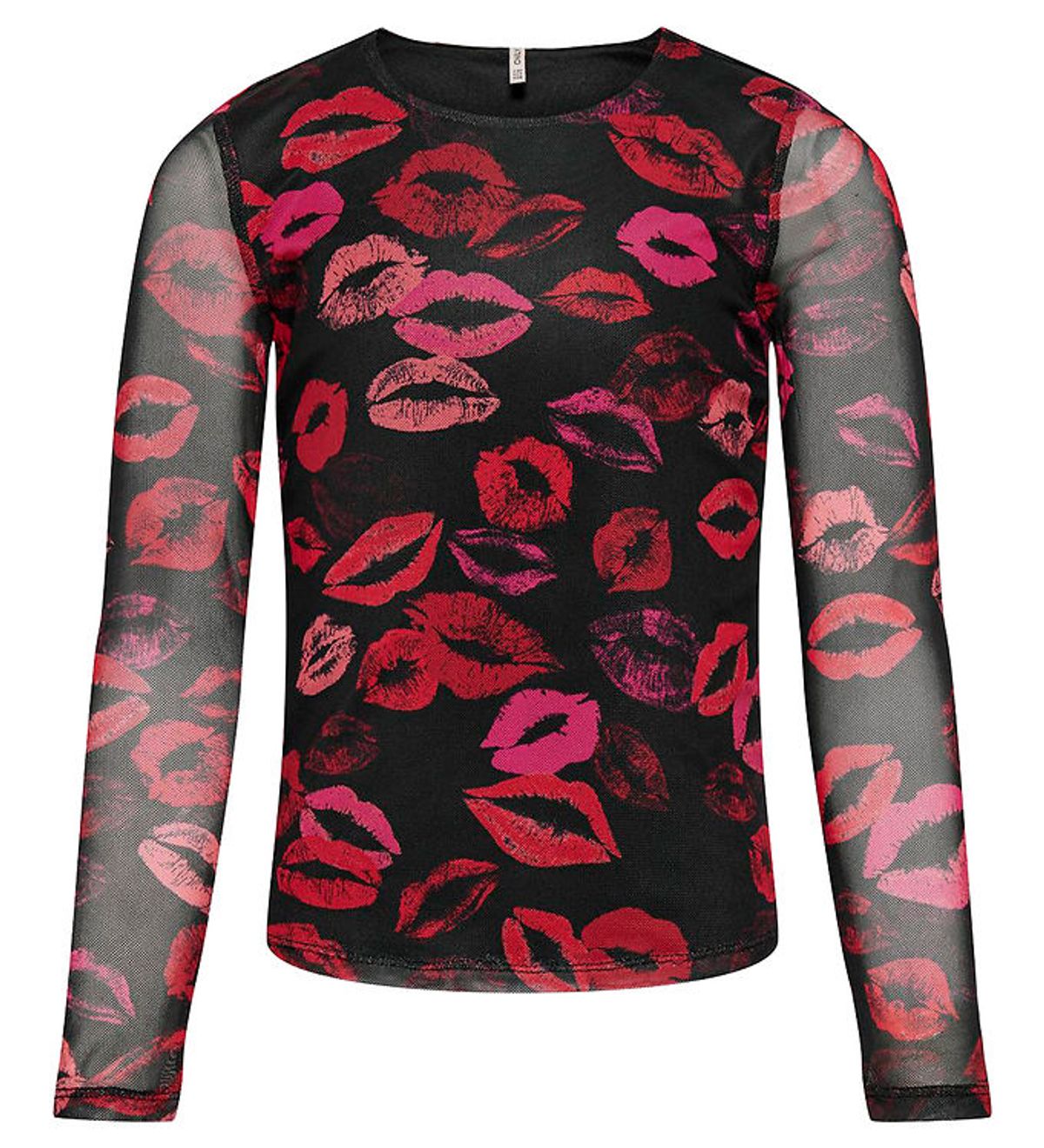 Kids Only Bluse - KogParis - Black/Fading Lips