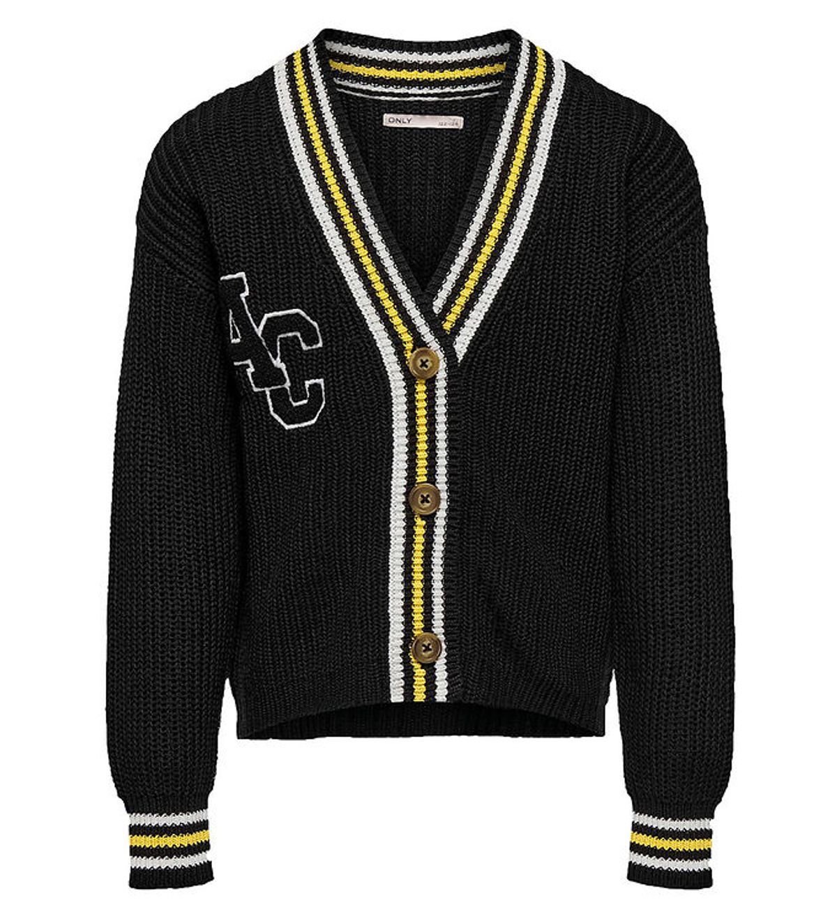 Kids Only Cardigan - Strik - KogFia - Black/w. Cloud d