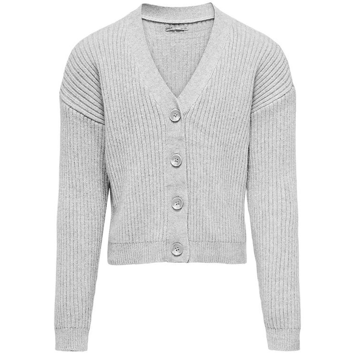 Kids Only Cardigan - Strik - KogMandy - Light Grey Melange