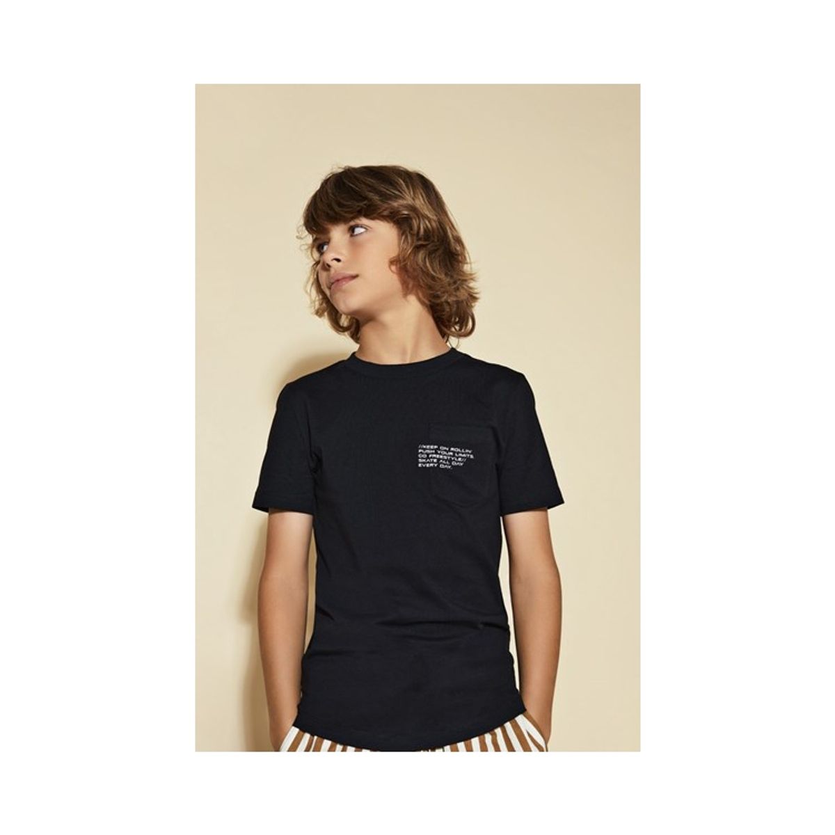 KIDS ONLY KOBMARINUS regular fit t-shirt i sort til drenge