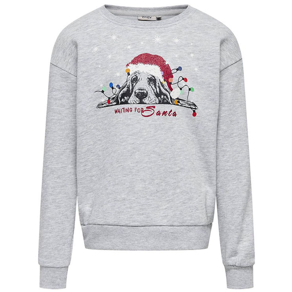 Kids Only Sweatshirt - KogYda - Xmas Life - Light Grey Melange/B