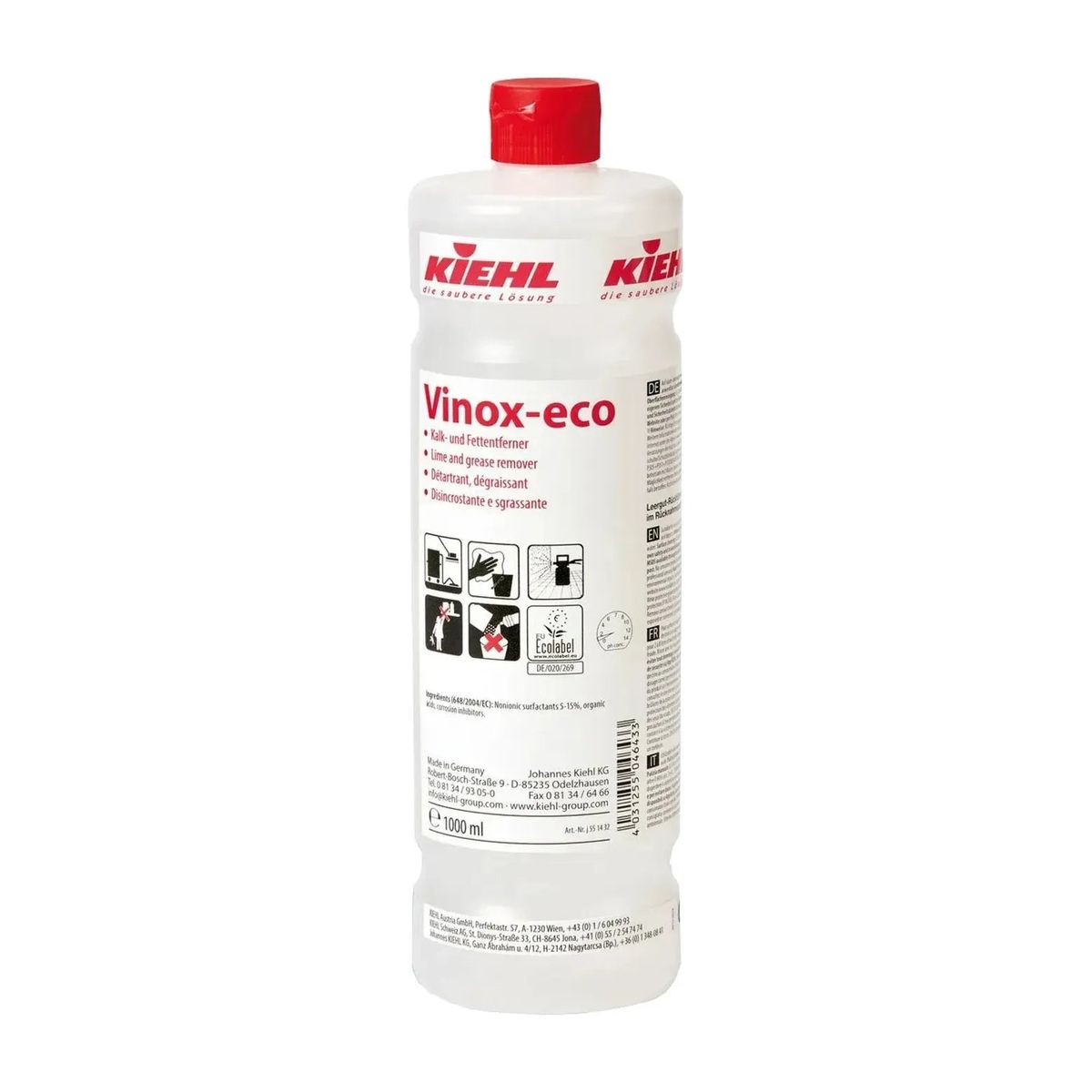 Kiehl Vinox Eco kalk & fedtfjerner 1 liter