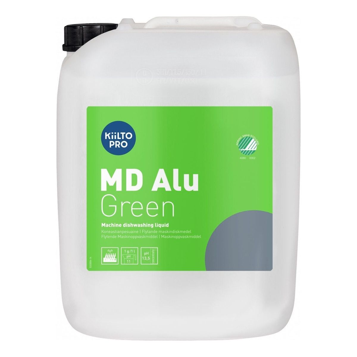 Kiilto Pro MD Alu Green maskinopvask uden klor 20 Liter