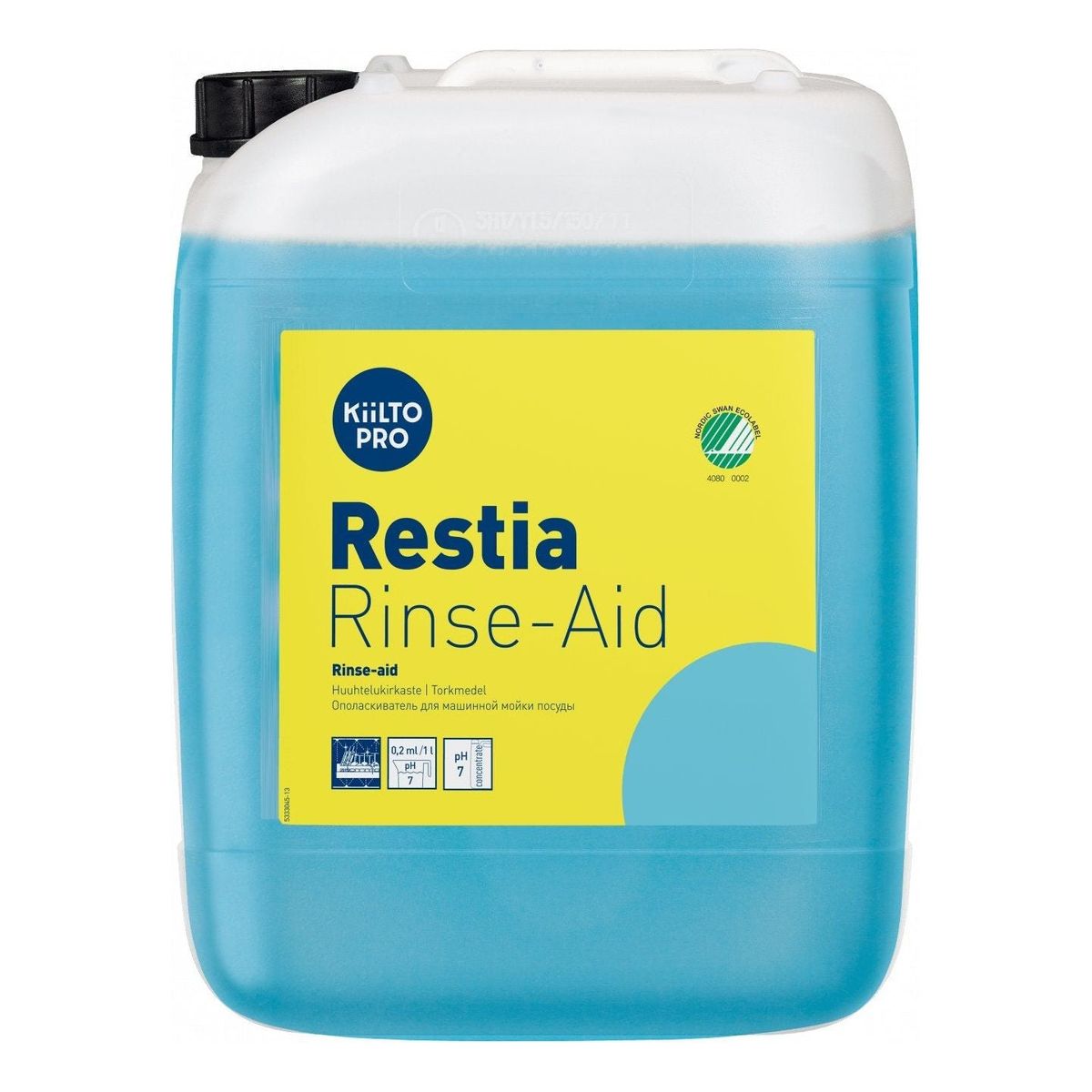 Kiilto Pro Restia Rinse-aid afspændingsmiddel 5 Liter / 20 Liter