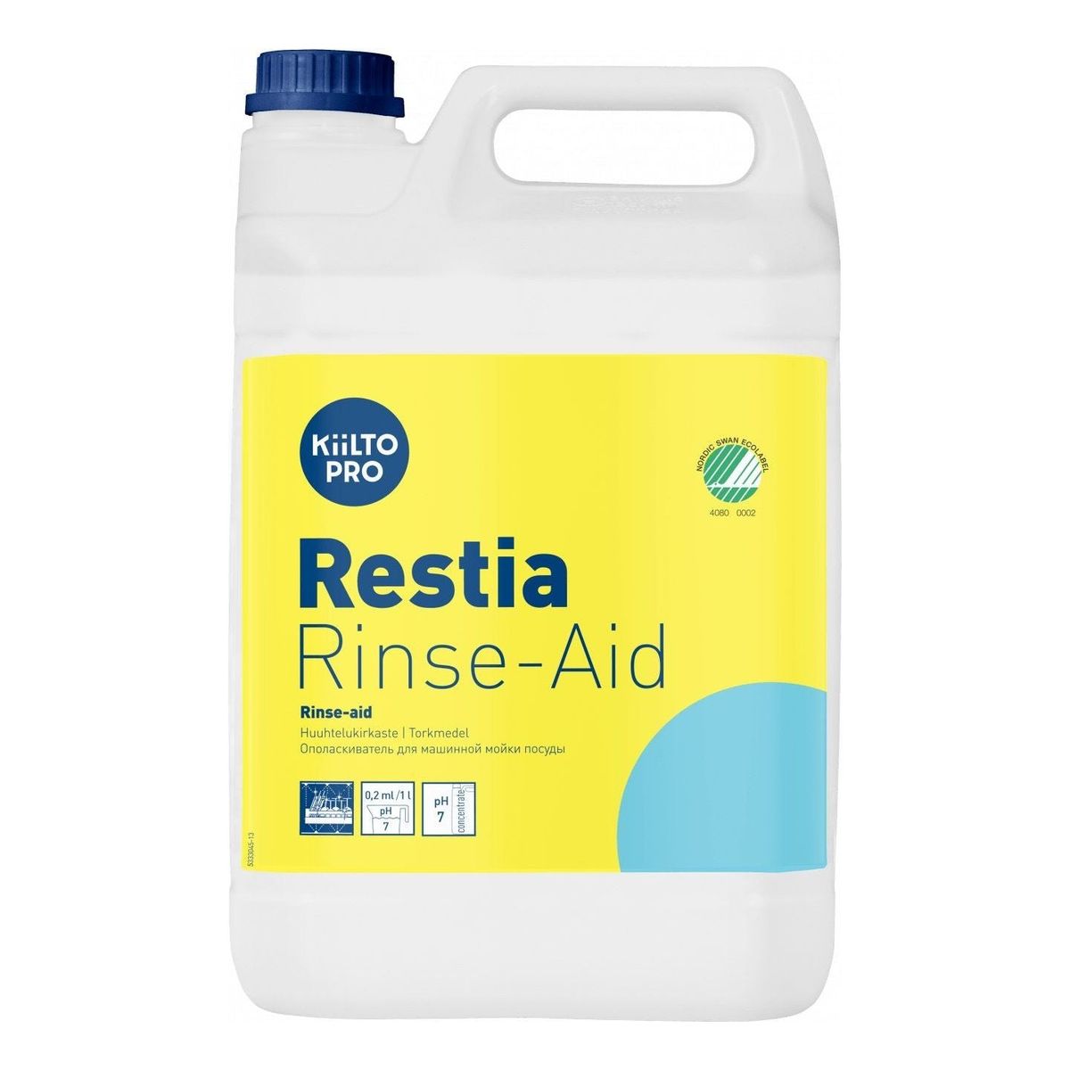 Kiilto Pro Restia Rinse-aid afspændingsmiddel 5 Liter / 20 Liter