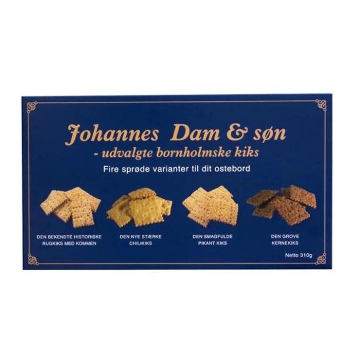 Kiks Til Ost Assorteret Johannes Dam & Søn 310g