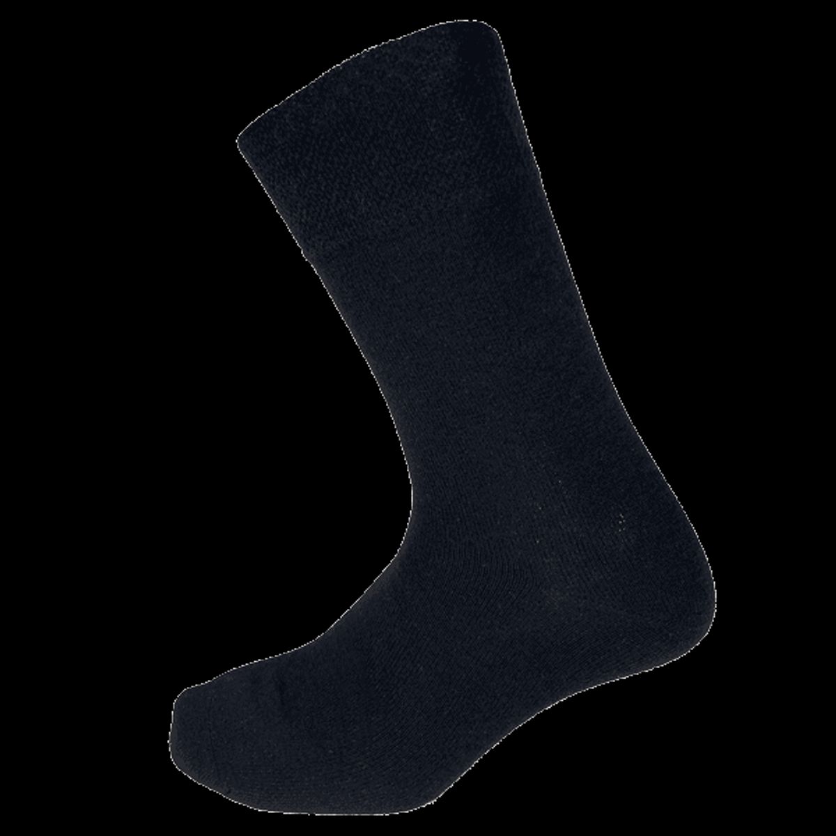 Kilde® Merino Uldstrømpe- Diabetic & Comfort - Sort eller grå - Sort - Large 43-46