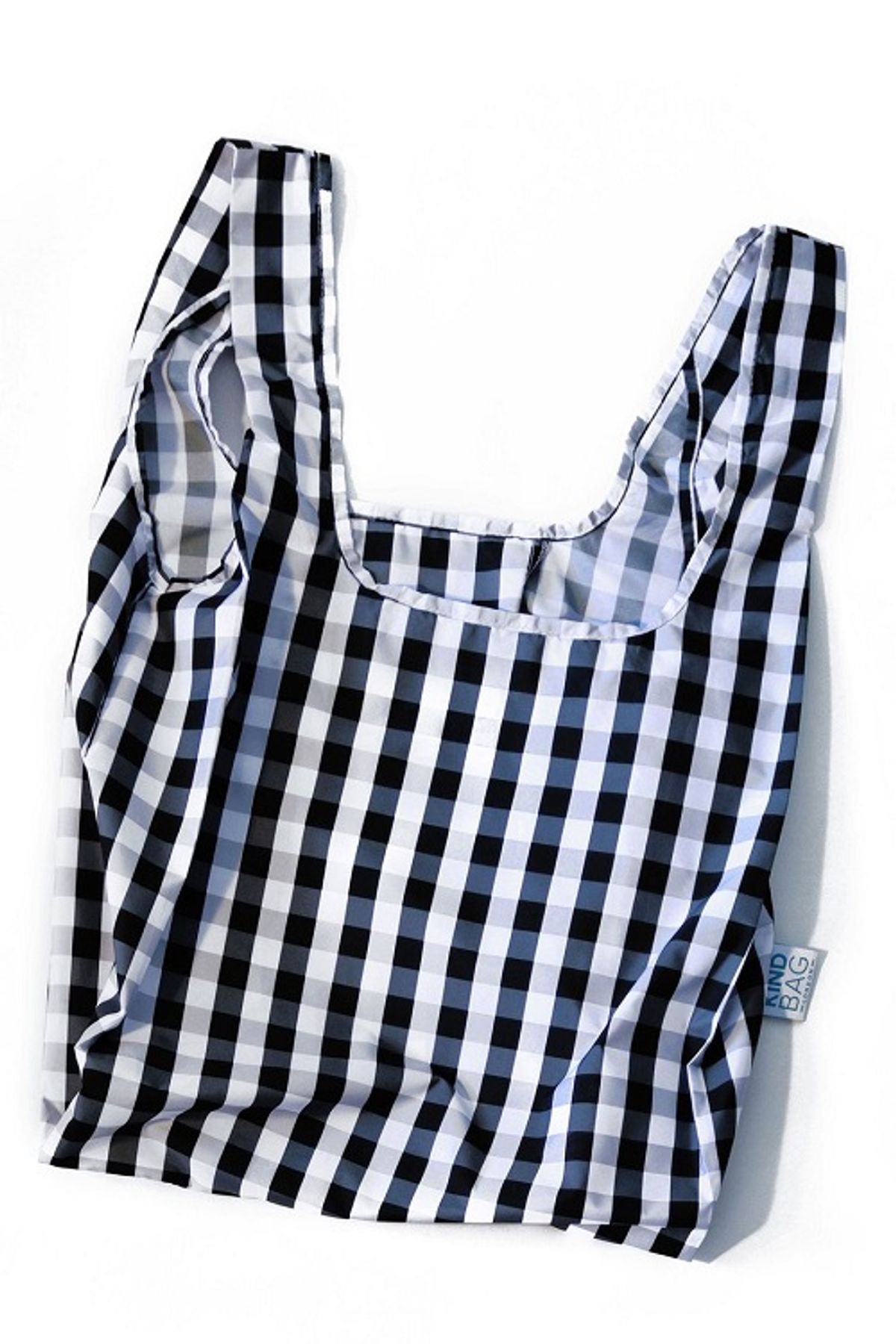 KIND BAG - Gingham Black & White Indkøbspose i Medium