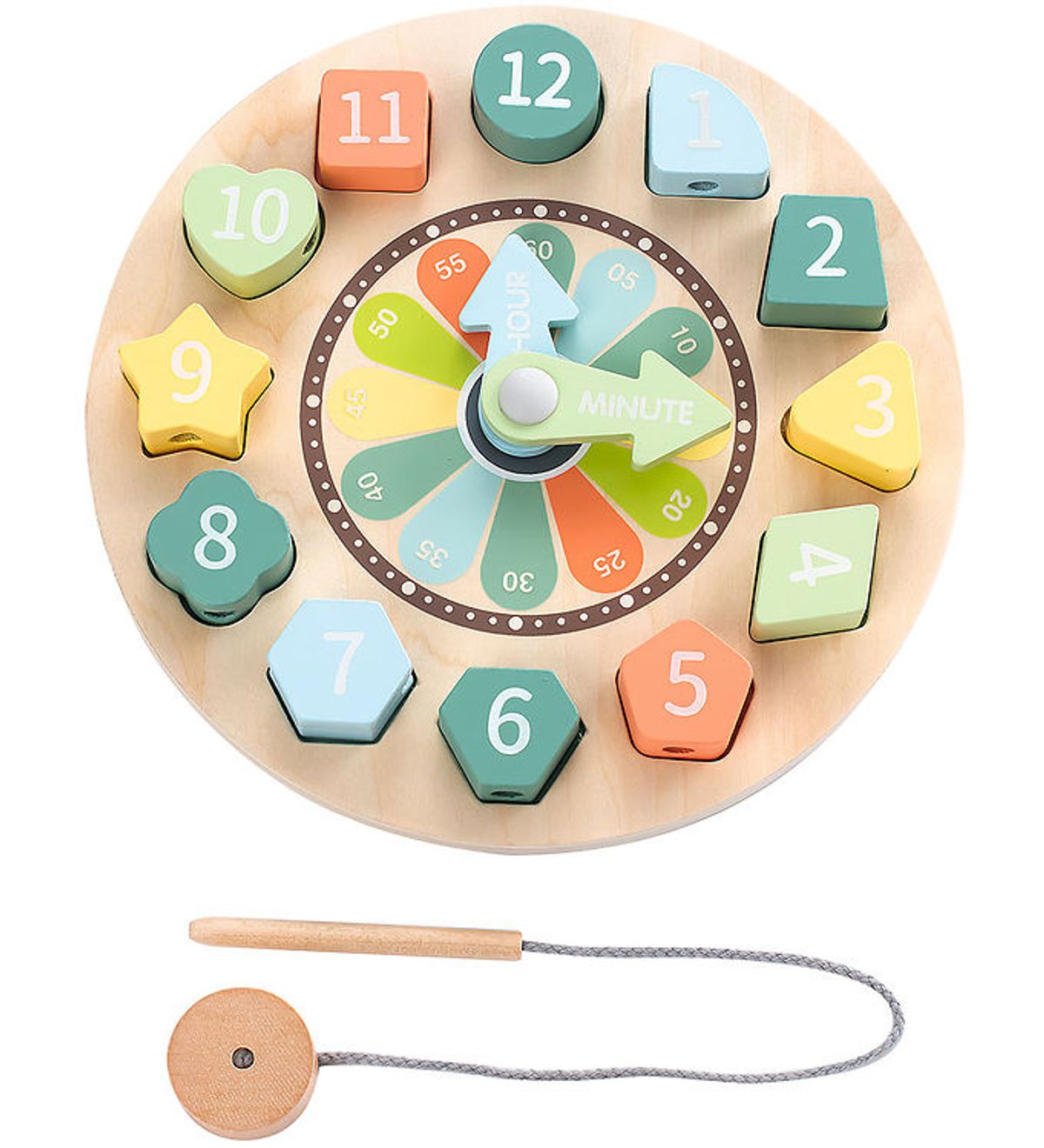 Kinder and Kids Legetøj - Træur - Sorting Clock